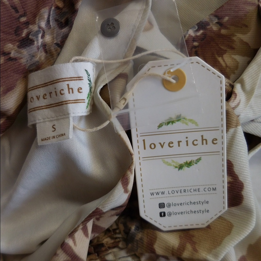 Stone Beige Floral Choker Romper (101) - Picture 8 of 12